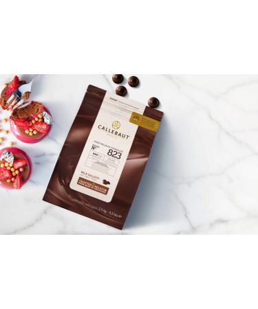 CALLEBAUT Recipe No. 823 Whole Milk Chocolate Callets - 33.6% Cocoa 400g | Premium Couverture Chocolate for Baking & Confectionery - Buy Online on SooperMarket.com