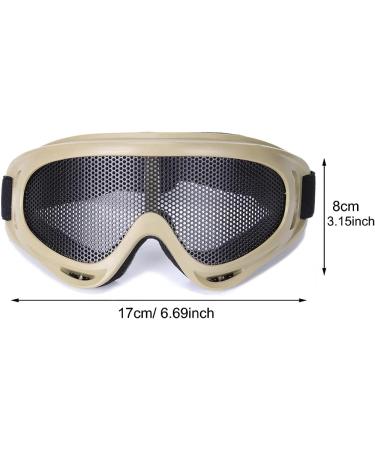 ARMADIO Airsoft Protective Goggles - High Density Metal Mesh Tactical Safety Glasses (Army Green/Tan) - Buy Online on SooperMarket.com