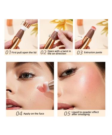 2 Color Contour Beauty Wand: Liquid Concealer & Highlighter Stick (Blush Peach & Highlight Pearl White) - Buy Online on SooperMarket.com