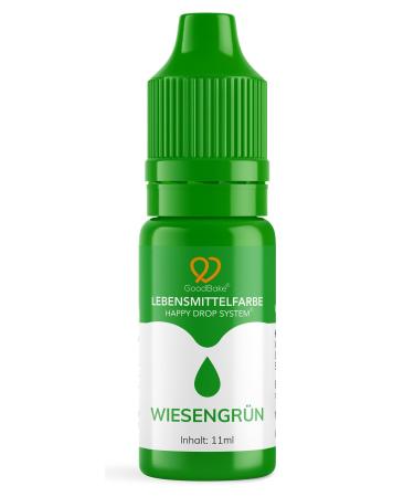Goodbake food coloring green (11 ml) - intensive food coloring - highly concentrated color - for coloring cakes fondant butter cream drinks mucus and much more.100% vegan