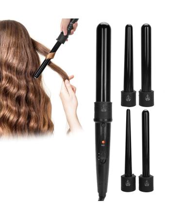 5 in 1 Curling Iron Curling Iron Wand Set Led Adjustable Temperature Hair Styling Curling Iron 5 Curling Irons of Different Sizes to Create Different Hairstyles 110 240V(US)