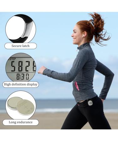 Hojalis 3D Pedometer - Portable Digital Step Counter with Clip | Simple & App-Free Walking Tracker for Jogging - Buy Online on SooperMarket.com