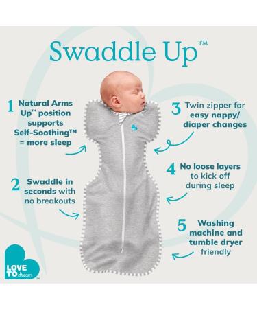 Love To Dream Swaddle UP Self-Soothing Baby Sleeping Bag - Light Pink Medium 18-24 Months (6-8.5kg) | Calms Startle Reflex, Promotes Longer Sleep | All Year Round Swaddle for Newborns - North Star Design - Buy Online on SooperMarket.com