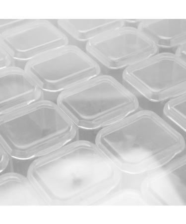 KVSERT 2X 56 Grid Tool Diy Removable Clear Plastic Organizer Nail Art Rhinestone - Buy Online on SooperMarket.com