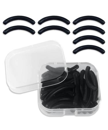 Replacement Silicone Eyelash Curler Refills 30 Piece Eyelash Curler Pad for Universal Eyelash Curler with Clear Storage Box