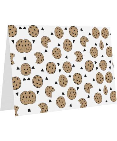 YYHHAOFA Dark Green Cookies Food Chocolate Chip Biscuits Pearl Paper Holiday Card Greeting Card Suitable For Christmas Party Invitations Dark Green One Size - Buy Online on SooperMarket.com