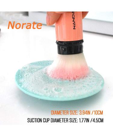 Silicone Makeup Brush Cleaning Mat - Portable Scrubber Tool with Suction Cup for Valentines Day - Green - Buy Online on SooperMarket.com