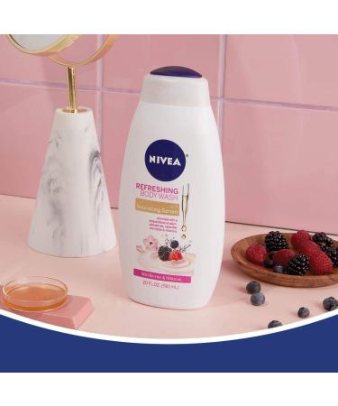 NIVEA Wild Berries & Hibiscus Body Wash - Nourishing Serum, 20 Fl Oz - Buy Online on SooperMarket.com