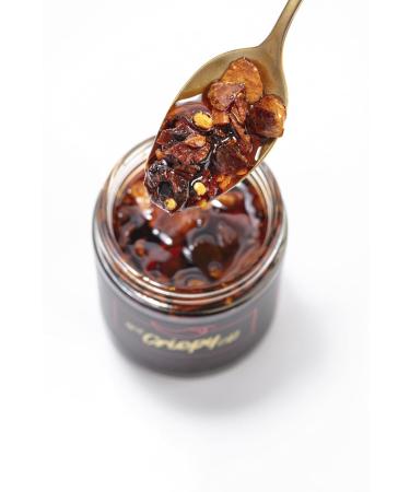 Hot Crispy Oil Original - Spicy Gourmet Olive Oil Infused with Garlic, Shallots, and Chili Peppers - 6 oz Jar (Vegan, Gluten-Free) - Ideal for Pizza, Pasta, Salads & More - Buy Online on SooperMarket.com