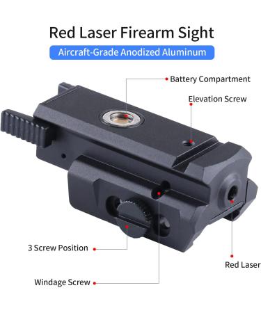 HONESTILL Red Dot Laser Sight - Magnetic Rechargeable, Red Beam for bb Gun, 20mm Picatinny Weaver Rail Mount - Ideal for Pistol, Handgun, Rifle Hunting - Buy Online on SooperMarket.com