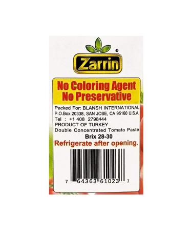 Zarrin Turkish Tomato Paste 24.6 oz (700g) in Glass Jar - No Preservatives - Buy Online on SooperMarket.com