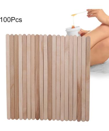 100pcs Disposable Wooden Waxing Sticks for Hair Removal - Body & Eyebrow Wax Applicator Spatulas - Buy Online on SooperMarket.com