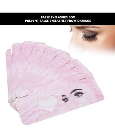 10Pcs False Eyelashes Box Eyelash Boxes Organizer Case Eyelash Adhesives (Pink heart-shaped window model) - Buy Online on SooperMarket.com