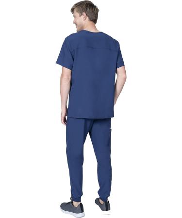 Elements Select ES2946 Men's Scrub Set V-Neck & Jogger 4-Way Stretch X-Large Navy - Buy Online on SooperMarket.com
