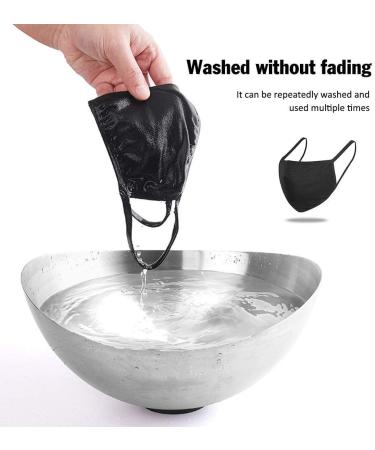 Reusable Black Cotton Face Masks - 8 Pack | Fashionable & Washable | Eco-Friendly Protection - Buy Online on SooperMarket.com