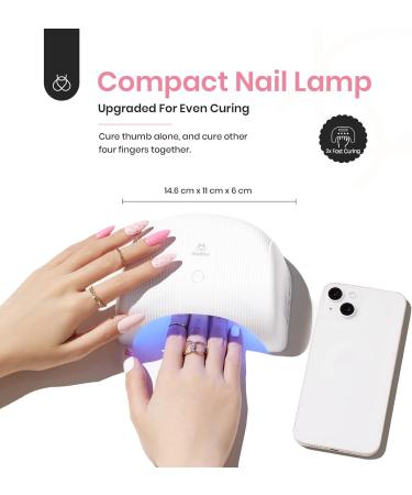 Beetles Gel Polish with LED Lamp: 6 French Manicure Colors Kit - Salon Quality DIY Gel Nail Set with Base, Top Coat, Soft Pink, Snow White - Perfect Gift - Buy Online on SooperMarket.com