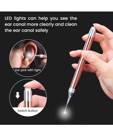 6-8 Pcs Earpick Nose Clean Tweezers Set with LED Light - Ear Wax Remover for Baby and Adults - Buy Online on SooperMarket.com