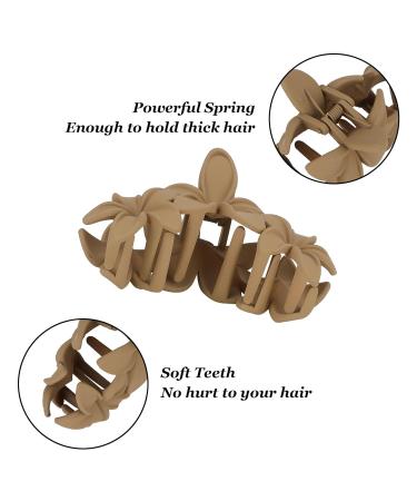 4pcs Flower Hair Clips for Women | Matte Hawaiian Hair Accessories - Strong Hold Claw Clips - Buy Online on SooperMarket.com