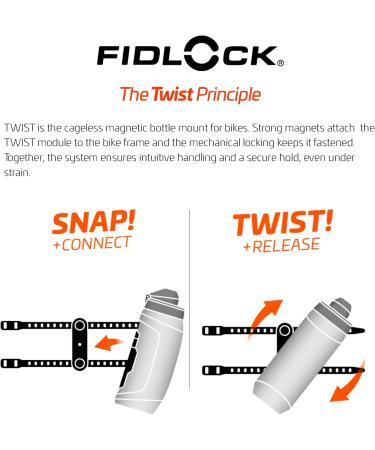 Fidlock Twist Bottle 450ml - Transparent Magnetic Bicycle Water Bottle (No Connector/Base) - Ideal for Cyclists - Buy Online on SooperMarket.com
