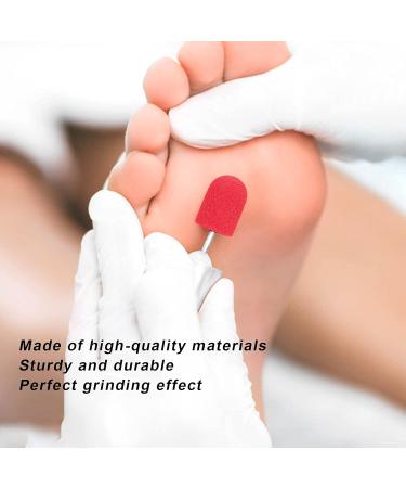 Nail Art Sanding Cap Set - Manicure Pedicure Tool for Home Salon (Red) - 16 x 25mm - Buy Online on SooperMarket.com