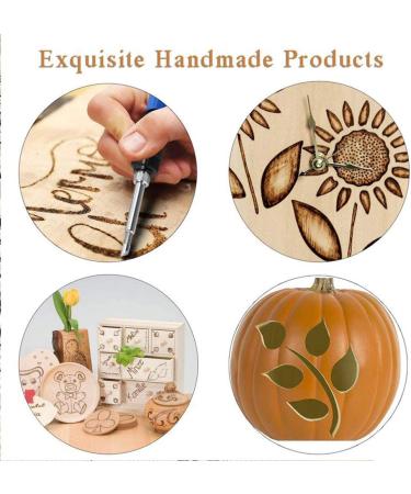 Adjustable Temperature Wood Burning Kit 46 Pcs for Adults - Pyrography Pen Tool - Buy Online on SooperMarket.com