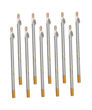 Mikinona 10pcs Pencil Sharpener Eyebrow Pencil Smooth Eyeliner Pencil Eye Shadow Pencils 2 in 1 Eyebrow Brush