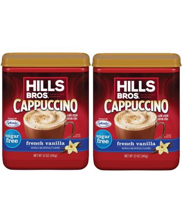 Hills Bros Cappuccino Sugar-Free French Vanilla 12 oz ( Pack of 2 )