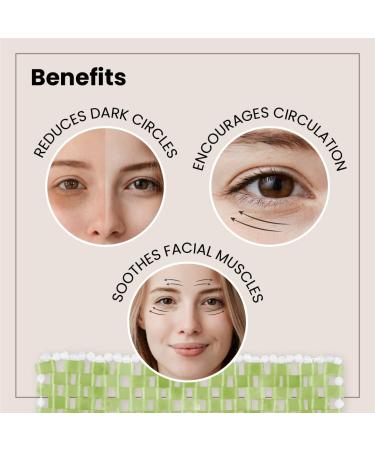 Lindo Jade Eye Mask - 100% Natural Handcrafted Jade Stone Eye Mask for Hot & Cold Therapy Soothing Depuffing & Anti-Aging Skincare - Buy Online on SooperMarket.com