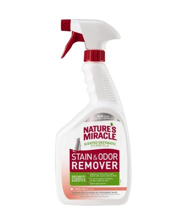 Nature's Miracle Stain and Odor Remover Spot Stain and Odor Eliminator for Cats Melon Burst Scent 32 fl Ounce Spray Spray 1 count (Pack of 1)