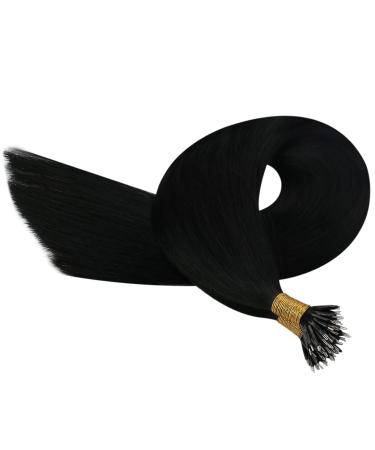 Youngsee Nanoring Extensions | Real Hair Black 55cm | Nano Beads Hair Extensions 1g/s | 50g Nano Ring Hair Recovery - Buy Online on SooperMarket.com