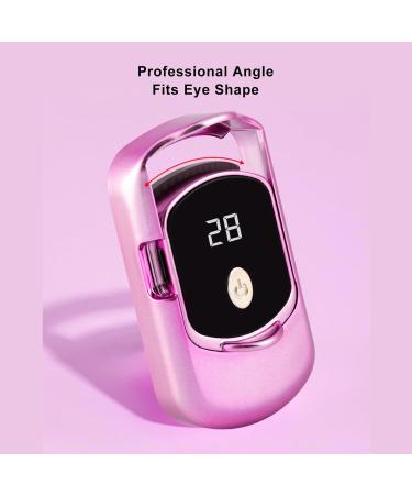 Heated Eyelash Curler Electric Lash Curler Rechargeable Curler for Quick Curling Long Lasting Women Gift with T Type Silicone Design (Rose Red) - Buy Online on SooperMarket.com