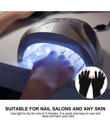 FOMIYES 1 Pair nail gloves gel manicure gloves fingerless driving gloves LED dry lamp gloves sun protector gloves half finger gloves nail art gel sun protection nail polish polyester Miss - Buy Online on SooperMarket.com
