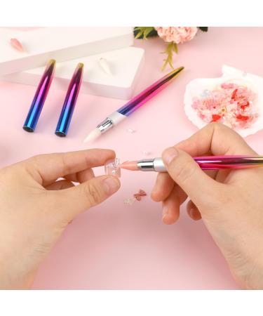 2-Piece Rhinestone Picker Set with Interchangeable Wax Tip - Nail Art Applicator Tool for Perfect Manicures - Buy Online on SooperMarket.com