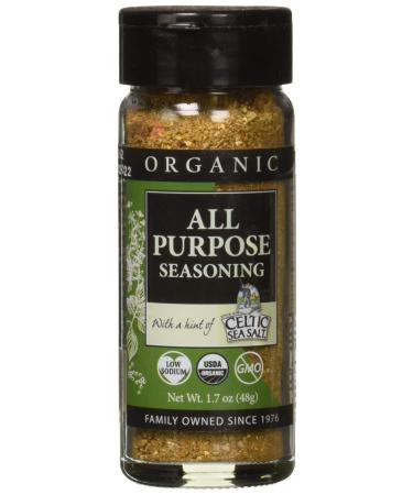 Gourmet Celtic Sea Salt Organic All Purpose Seasoning Shaker – Delicious, Bold Food Seasoning Adds Flavor to a Variety of Dishes, Hand Crafted, 2 Ounces All Purpose Seasoning Salt