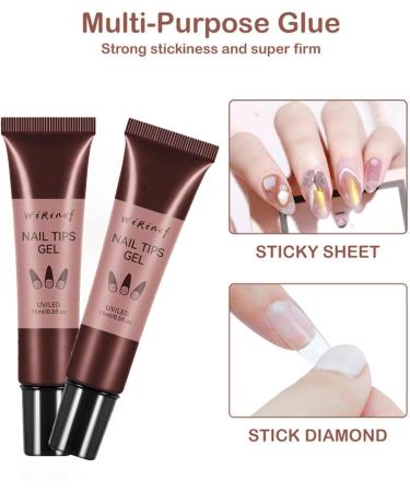 Vigcebit Gel Builder for Nails - UV Nail Glue Clear Hard Gel & Nail Extension Gel for DIY Nail Art & Manicure - Buy Online on SooperMarket.com