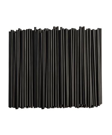 250 Pack Disposable Plastic Drinking Straws - 7.75" High - Black