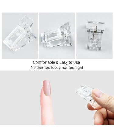 10 Pcs Plastic Nail Tips Clips for Quick Gel Nail Extensions - Transparent - Buy Online on SooperMarket.com