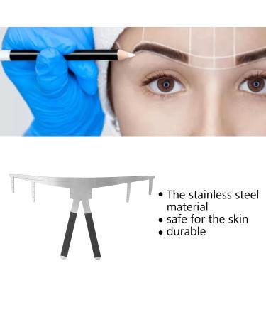 Buy Stainless Steel Eyebrow Ruler - 3 Point Positioning Measurement Tool for Perfect Eyebrows | International Shipping Available - Buy Online on SooperMarket.com
