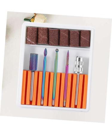 POPETPOP 1 Set Nail Drill Bits Nail Art Equipment Braiding Hair Supplies Dappen Dish for Acrylic Nails Tweezers Sheath Tiny Straw Hat Bunny Ear Pearl Clip Cuticle Drill Bit Manicure Tool 6.5x5.5cm Orange - Buy Online on SooperMarket.com