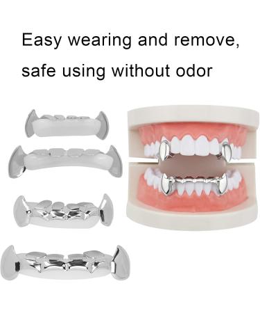Shop Hip-Hop Teeth Set | Reusable Silver Costume Accessories for Men & Women - Perfect for Halloween & Parties! - Buy Online on SooperMarket.com