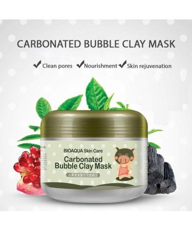 Carbonated Bubble Clay Mask - OCHILIMA Bubbles Mud Mask with Headband & Brush for Face Deep Cleansing Reduce Pores Purifying Face Mask for All Skin Types - 3.52 oz - Buy Online on SooperMarket.com