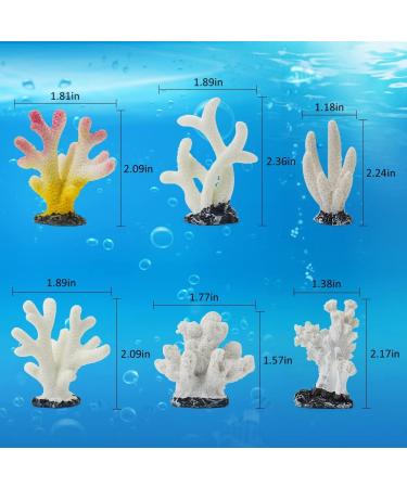 Ctpeng 12 Pieces Small Artificial Coral Decoration - White Resin Coral Reef Decor for Aquariums - Ideal Aquatic Decor for International Shipping - Buy Online on SooperMarket.com