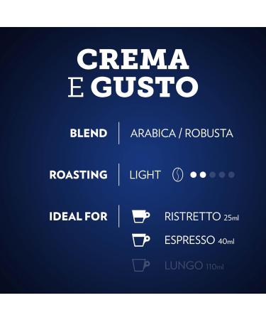 Lavazza Crema E Gusto Medium Roast Coffee Capsules Compatible with Nespresso Original Machines creamy coffee chocolate hints wood and spice aftertaste (10 Count) Pack of 1 - ( Packaging May Vary ) Crema e Gusto 10 count (Pack of 1) - Buy Online on SooperMarket.com