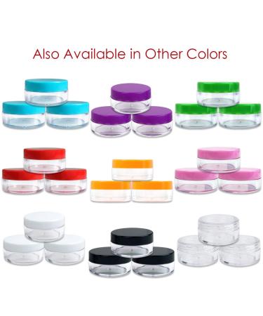 Beauticom 10G/10ML Round Clear Jars (100 Pieces) - Pink Lids for Pills Medication & Beauty | BPA Free - International Shipping Available - Buy Online on SooperMarket.com