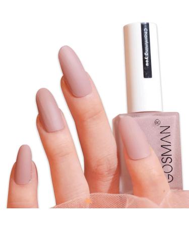 TBeautfave Matte Nail Varnish Nude Nail Polish Quick Dry Nail Polishes Long Lasting No Need Cure Nail Polish Velvet Finish Highly Pigmented Non Toxic DIY Nail Art Manicure Light milk coffee
