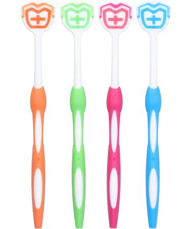 HERCHR Tongue Cleaner & Scraper | Portable Bad Breath Eliminator for Travel | Effective Plastic Tongue Brush - Buy Online on SooperMarket.com