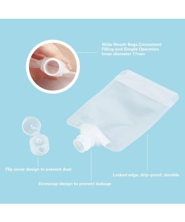 NUTAKI 15-Pack Portable Travel Makeup Packing Bags | Refillable & Leakproof Toiletries Containers with Labels | TSA Approved Sub Bags for Fluids - Buy Online on SooperMarket.com