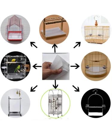 LIZHOUMIL 100 Pieces Bird Cage Liners - Disposable Wooden Bird Mat for Parrot Cages - Cuttable Pet Pad Cushion Supplies - Medium Size (27x20cm) - Buy Online on SooperMarket.com