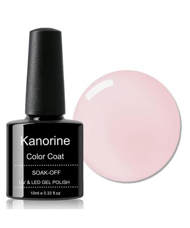 KANORINE Gel Polish Soak-Off UV/LED Gel Nail Polish Cream PINK Color Coat Gel Nail Varnish Nail Art TYPE nude pink gel polish 10ml A1