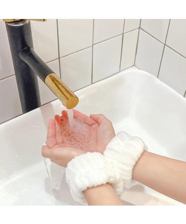 Spa Headband Wrist Washband Wash Set Puffy Headband Bubble Headband for Women Girls Makeup Headband and Wristband for Skincare makeup headband for Washing Face Shower Black - Buy Online on SooperMarket.com